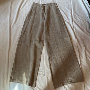 Bryn Walker tan 100% linen pants